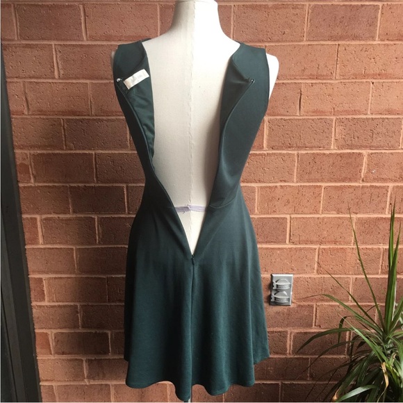 Altar’d State Green Scallop Edge Fit Flare Dress Size Small Cute! - Picture 3 of 10
